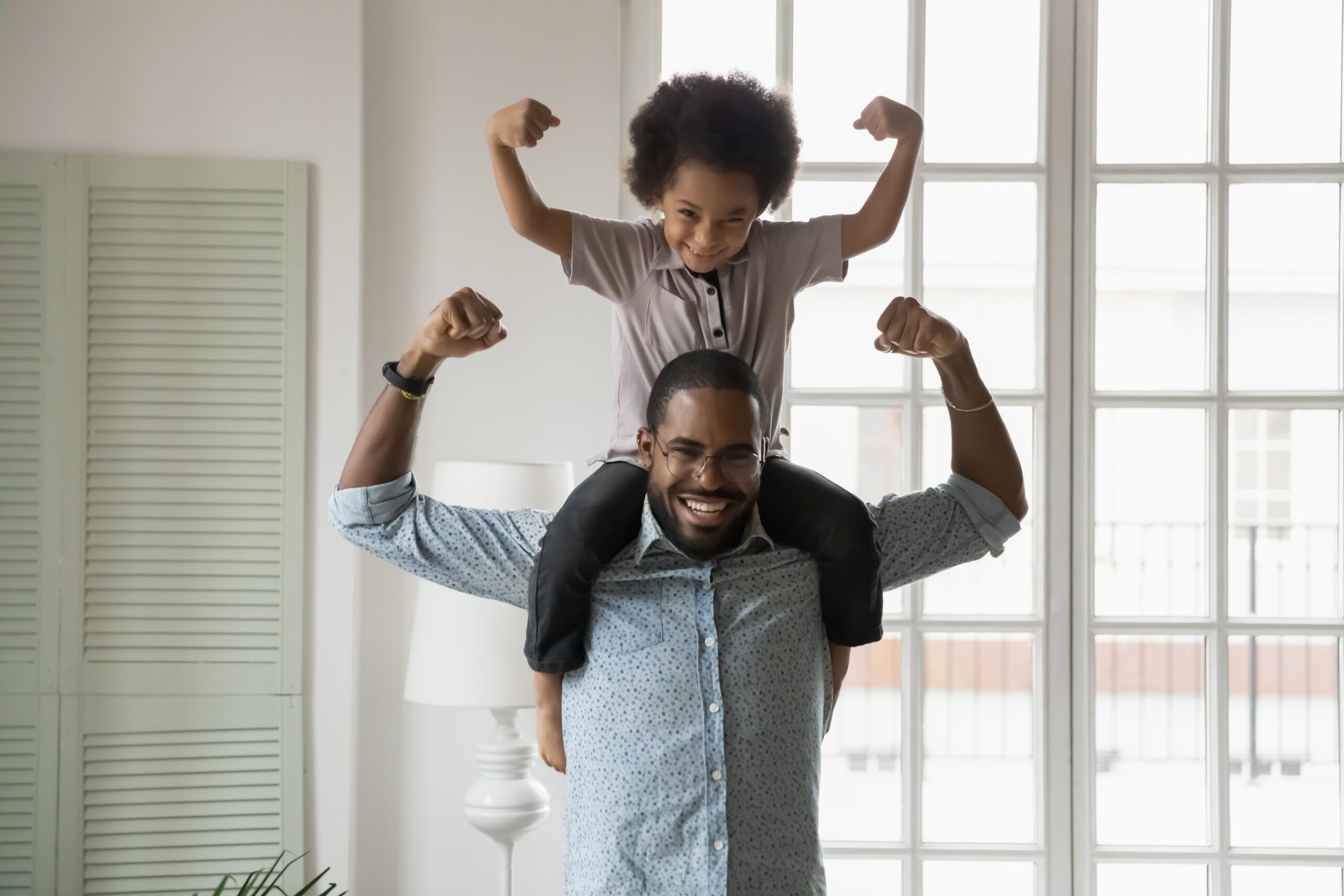 Strong father and son.