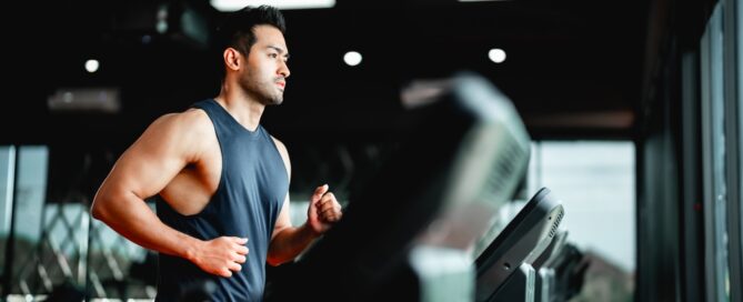 Man warming up before workout.